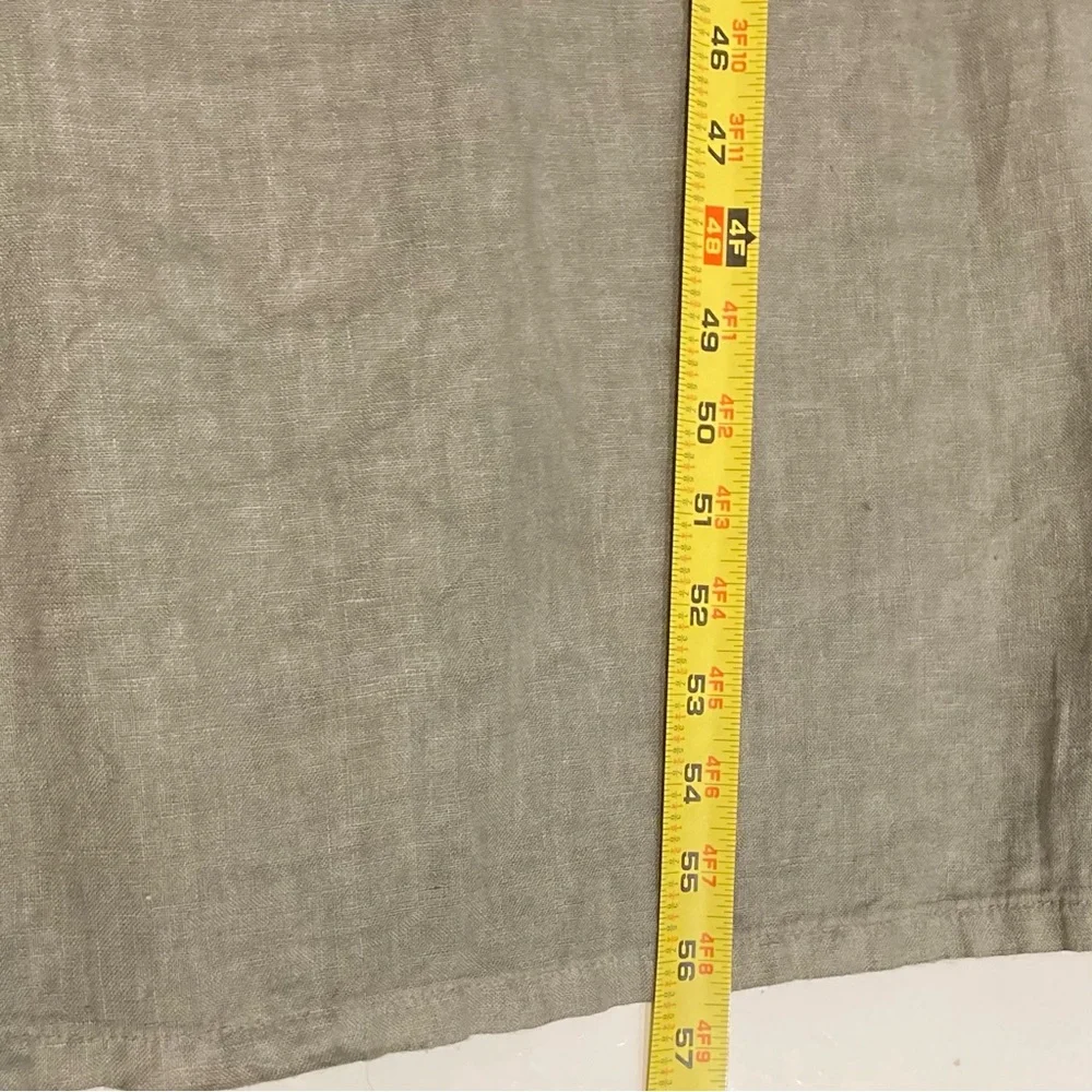 nwot BEACHWOOD BABY Jumpsuit One-Size Linen ITALY Olive Oversized Wide RuchStrap - Picture 9 of 11